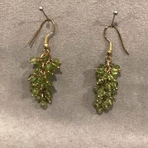 Elegant Green Beaded Earrings